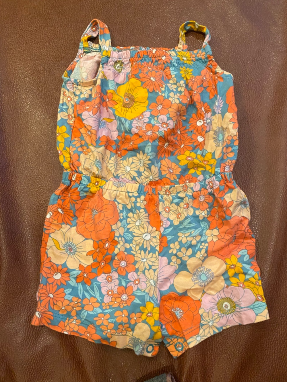 Carter's Coral Floral Strapless Top